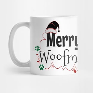 Merry woofmas, dog christmas Mug